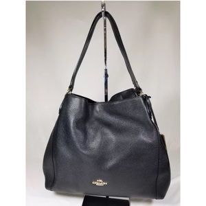 NWT Coach 36464 Edie shoulder 31 black gold